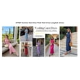 thumbnail image 3 of BTFBM Cocktail Dresses for Women Summer Satin Silk Sleeveless Mock Neck Maxi Wedding Guest Dress Spring Outfits, 3 of 8