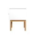 thumbnail image 5 of Noble House Modern Nightstand with Drawer, Minimalist Bedside Table with Pine Wood Legs, for Bedroom, Apartment, White, 5 of 12