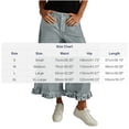 thumbnail image 3 of FNFYFH Cropped Jeans for Women Ruffle Hem Jean Pants Denim Wide Leg Capri Pants with Pockets, 3 of 7