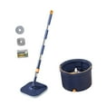 thumbnail image 2 of conjunto de cubos separados para el hogar sucio de agua sucia reutilizable Mops de microfibra plano cubo para madera dura laminada Azul, 2 of 8