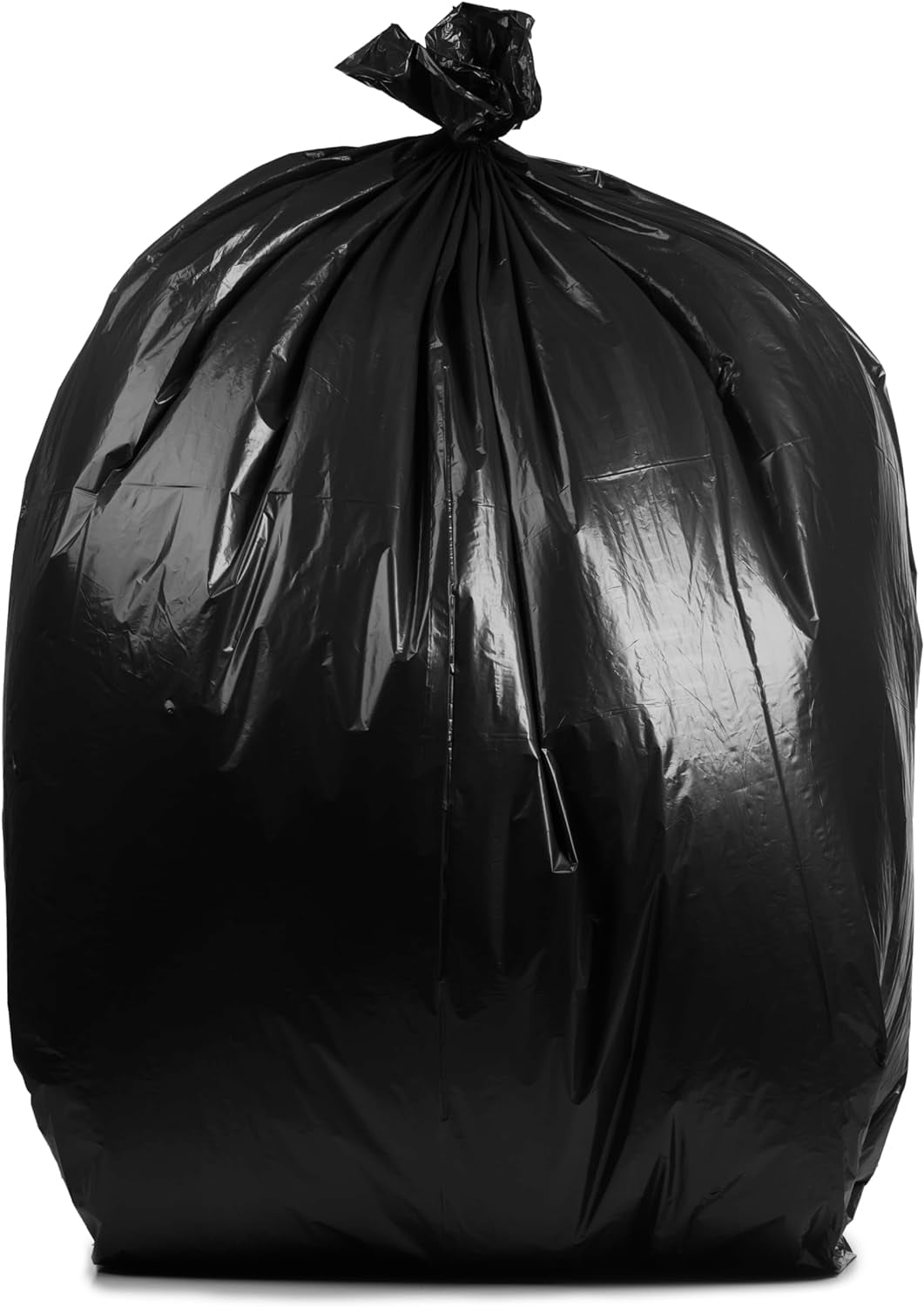 PlasticMill 95 Gallon, Black, 1.2 Mil, 61x68, 50 Bags/Case, Garbage Bags / Trash Can Liners.