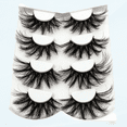 thumbnail image 1 of 25mm Lashes Big Fluffy False Eyelashes 3D Dramatic Long Volume Faux Mink Lashes Pack 4 Pairs, 1 of 5