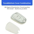 thumbnail image 3 of OFFCURVE for Cadillac Key Fob Cover, Key Fob Case Shell for 2015-2019 Cadillac Escalade CTS XTS ATS STS XT4 XT5 CT6 SRX Premium Soft TPU Smart Key Holder Car Accessories, White sliver(1pc), 3 of 7