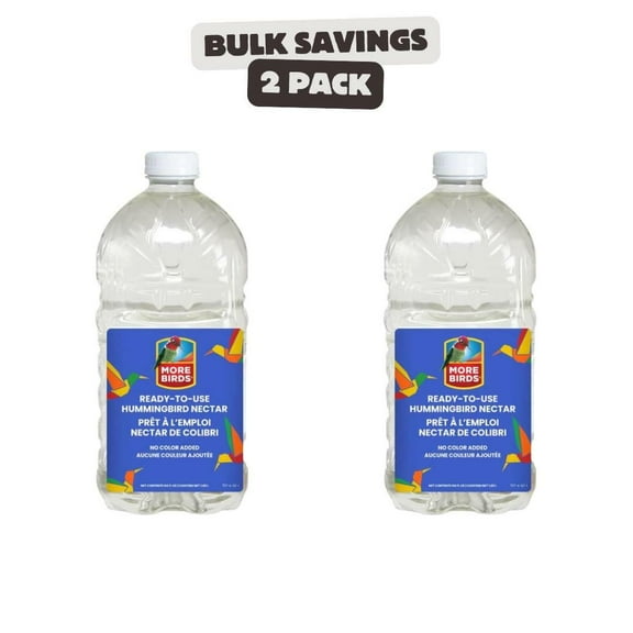 2 x Ready To Use Hummingbird Nectar - Clear, 64 oz
