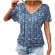 thumbnail image 1 of Blusas de Manga Corta Casuales para las Mujeres Imprimir V-Cuello Suéter Blusa de Poliéster Sudadera de Moda, Top de las Señoras para Invierno Primavera Uso Diario, 1 of 3