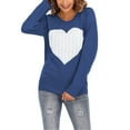 thumbnail image 5 of Cogild Women Cute Heart Sweaters Casual Crew Neck Pullover Cable Knitted Sweater, 5 of 6