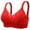 Red, variant on Women's Adjustable Breathable Top Bra Without Steel Ring Red 36