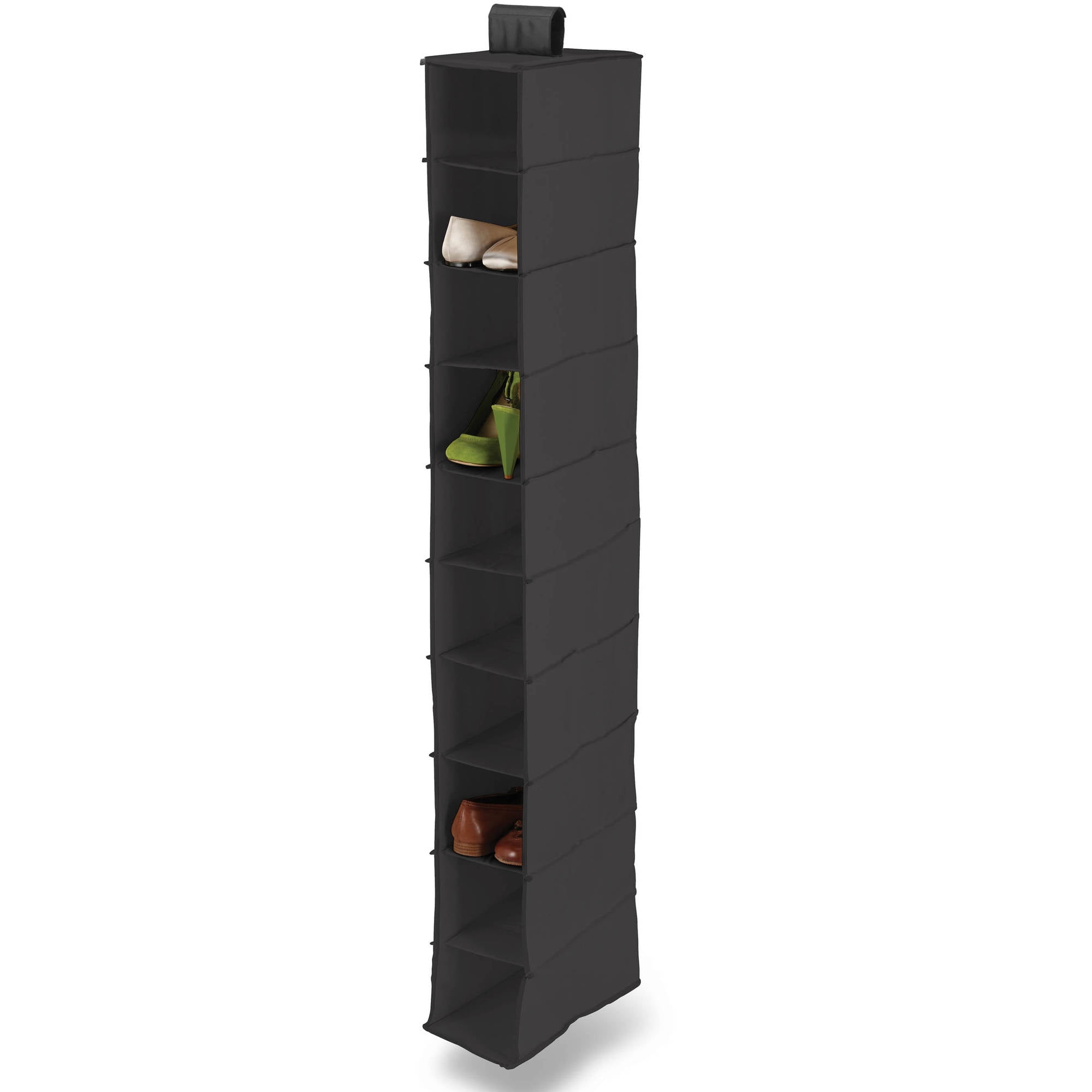 Black Hanging Shoe Organizer 10 Shelves Storage Closet Details About Black Hanging Shoe Organizer 10 Shelves Storage Closet