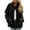 Black, variant on Women's Fleece Jacket Full Zip Casual Plus Size Warm Winter Coats Long Sleeve Trendy Fluffy Sherpa Jacket Outerwear (Black,L)
