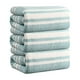 thumbnail image 2 of Pack de 3 toallas de baño – Toallas grandes de poliéster suave y absorbente de 13,3"x30" azul, rosa, gris, multicolor • Secado rápido y duradero para baño, gimnasio, spa, cuidado del cabello, belleza, 2 of 9