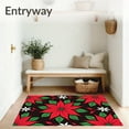thumbnail image 3 of ODIKA 6'x9' Machine Washable Non-Slip Area Rug, Poinsettia Flower Art Project Starter with Tools & Materials High Traffic Rug with Pad, Red, 745388, 3 of 8