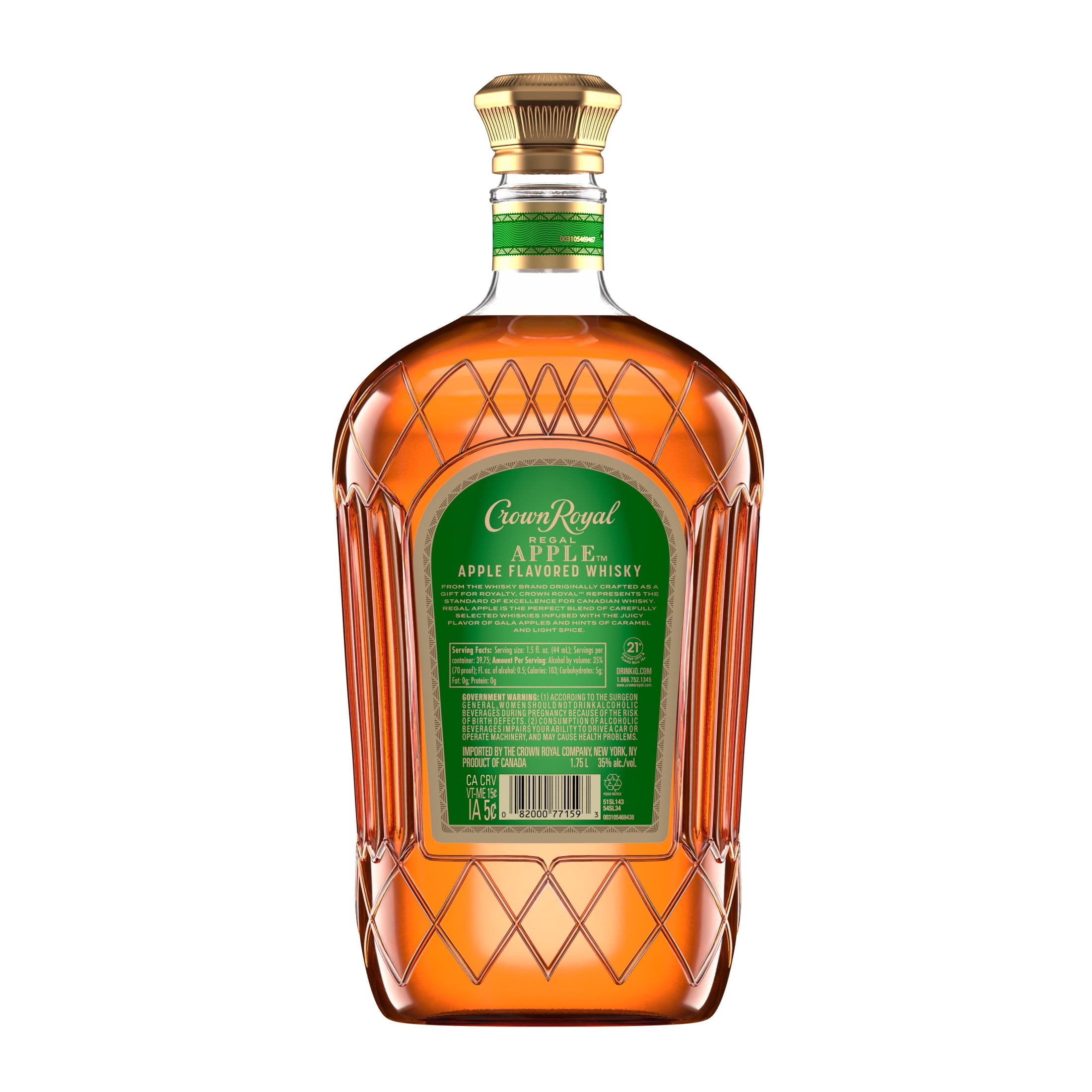 Crown Royal Regal Apple Flavored Whisky, 1.75 L, 35% ABV - Walmart.com