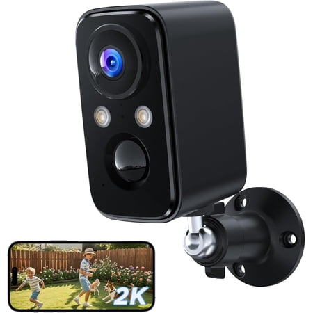 Security Cameras Wireless Outdoor Battery: 2K WiFi Camera Indoor for Home Security System - CCTV Camera Waterproof Night Vision Camaras de Seguridad para Casa Inalambricas