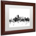 thumbnail image 2 of Trademark Fine Art "Portland Oregon Skyline B&W" Canvas Art by Michael Tompsett, White Matte, Wood Frame, 2 of 4