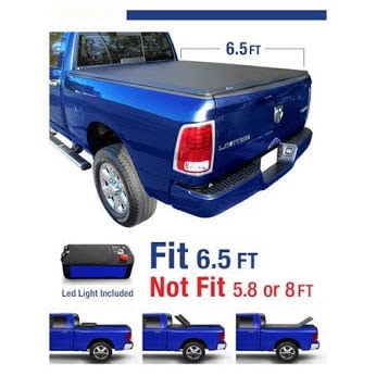 Retractable (fits) 2014-2019 Chevy Silverado GMC Sierra 6.5 Foot Bed Wide Rails Truck Bed Tonneau Cover