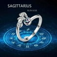 thumbnail image 3 of Zodiac Sign Sagittarius Ring 925 Sterling Silver Mystic Topaz Women November December Birthday Gift Astrology Horoscope Christmas Jewelry Juwaliy, 3 of 7