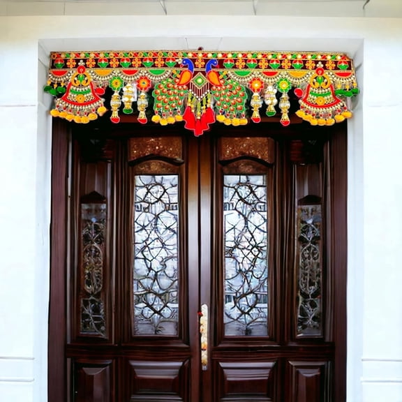 Handmade Toran for Main Door – 3ft Decorative Bandarwal for Home, Temple & Diwali Décor | Traditional Hanging Door Decoration (36 x 10 inch)