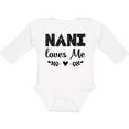 thumbnail image 3 of Inktastic Nani Loves Me Baby Clothes Girls Long Sleeve Baby Bodysuit, 3 of 5