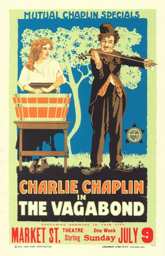 The Vagabond (1916)-20 Inch By 30 Inch Laminated Bright Colors And Vivid Imagery-Fits Perfectly In Many Attractive Frames - Walmart.com