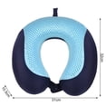 thumbnail image 6 of Mdesiwst Neck Pillow Ergonomic Curved Design Hidden Zipper Snap Closure Relieve Fatigue Head Support Breathable Memory Foam Airplane Pillow Car Supplies, 6 of 7