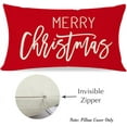 thumbnail image 5 of Merry Christmas Pillow Covers 12x20 Inch Farmhouse Christmas Decorations Lumbar Christmas Pillows Christmas Decorative Throw Pillows Cases Winter Holiday Decor for Sofa Couch Living Room, 5 of 6