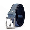 thumbnail image 4 of Men's Leather Belt with Suede Fabric Strap for Casual and Formal Wear, 4 of 5