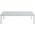 thumbnail image 3 of Modway Table Basse d'Extérieur en Aluminium et Verre pour Patio, Blanc, 3 of 4