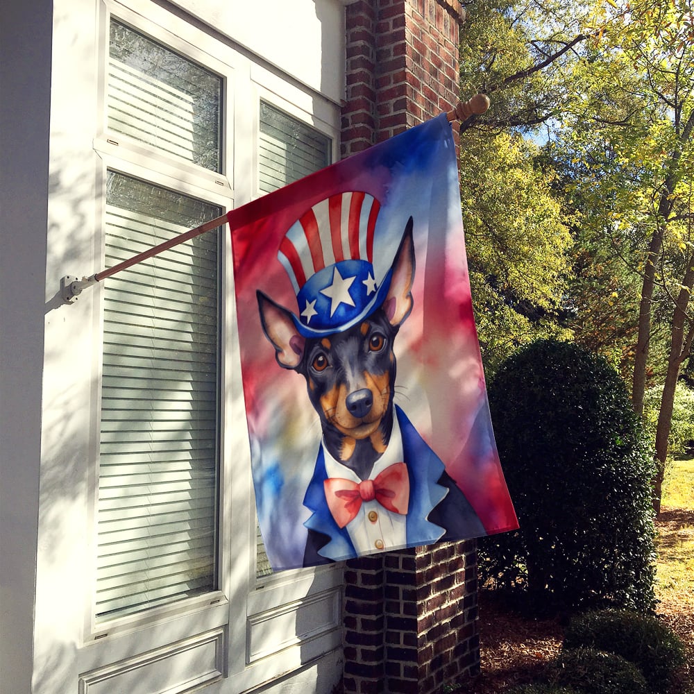 Manchester Terrier Patriotic American House Flag 28 in x 40 in