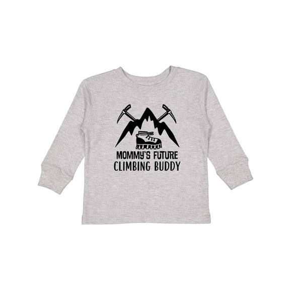 Inktastic Rock Climber Mommy Climbing Buddy Boys or Girls Long Sleeve Toddler T-Shirt