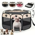 thumbnail image 4 of Portable Pet Playpen, Dog Playpen Foldable Pet Exercise Pen Tents Cat House Playground for Puppy Kitten Indoor Outdoor Travel Camping Use, 4 of 10