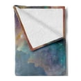 thumbnail image 2 of Eagle Soft Flannel Fleece Throw Blanket, Majestic Huge Bird Flying Above the Sea into the Starry Sky Freedom Themed Image, Cozy Plush for Indoor and Outdoor Use, 70" x 90", Multicolor, by Ambesonne, 2 of 5