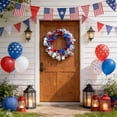 thumbnail image 4 of Wzzjkit Patriotic Wire Star Garland, Red Blue Silver Star Tinsel Garlands, Fourth of July Party Decor, Independence Day Birthday Party Festive Ornament, 4 of 6