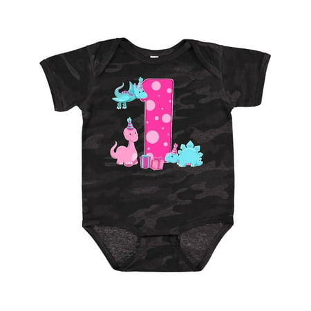 

Inktastic Dinosaur Party-First Birthday Gift Baby Girl Bodysuit