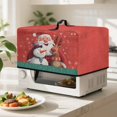 thumbnail image 2 of TSOVTHRID Santa Claus Snowman Reindeer Print Air Fryer Toaster Oven Dust Cover, Protective Countertop Microwave Oven Cover for Home Indoor Christmas Decor, 20.9"W x 15.7"D x 12.4"H, L, 2 of 7