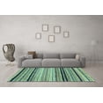 thumbnail image 3 of Ahgly Company Indoor Rectangle Abstract Light Blue Modern Area Rugs, 4' x 6', 3 of 4