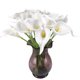 thumbnail image 4 of Advancent Vickerman Paquete de 14 calas blancas artificiales con 8 hermosas flores Flores artificiales blanco amarillo PC 1, 4 of 6