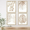 thumbnail image 2 of PixonSign&nbsp;Adhesive Canvas Poster Pastel Autumn Brown Island Leaf Framed Wall Art Nature Wilderness Digital Modern Art Decorative Elements Multicolor Botanical Floral Prints Set - 11"x14" Natural, 2 of 5