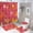 style-713, variant on Cute Chickens with Love 4Pcs Shower Curtain Set with Rugs with Rugs Toilet Lid Cover And Bath Mat Valentines Day Holiday Durable And Waterproof for Bathtub Decor