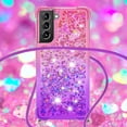 thumbnail image 4 of Funda para Samsung Galaxy S21 Plus 5G Brillantina Líquida Divertida Reluciente y con Cristales en Movimiento Cuerpo Cruzado con Cordón Ajustable, 4 of 5