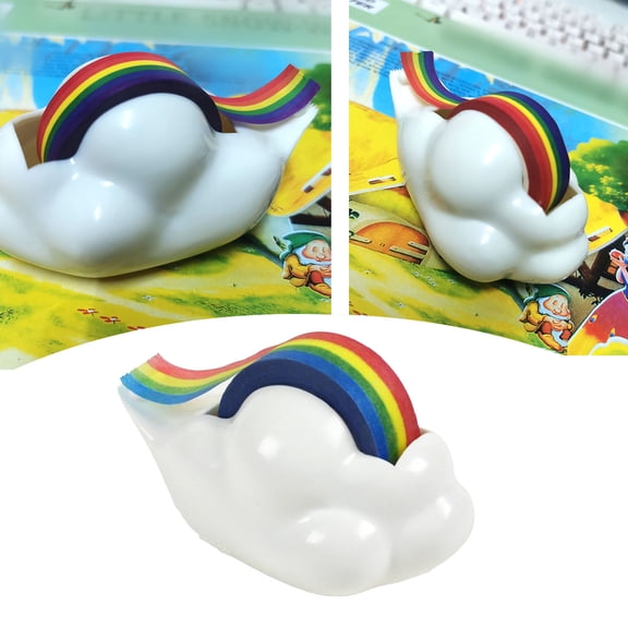 Supplies Tape Dispenser Set Pattern Rainbow Reusable Desk Accessories for Work Organization