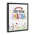 thumbnail image 2 of Stupell Industries Modern You Are Amazing Encouragement Black Floating Frame Canvas Art, 17 x 21, by Kim Allen, 2 of 7
