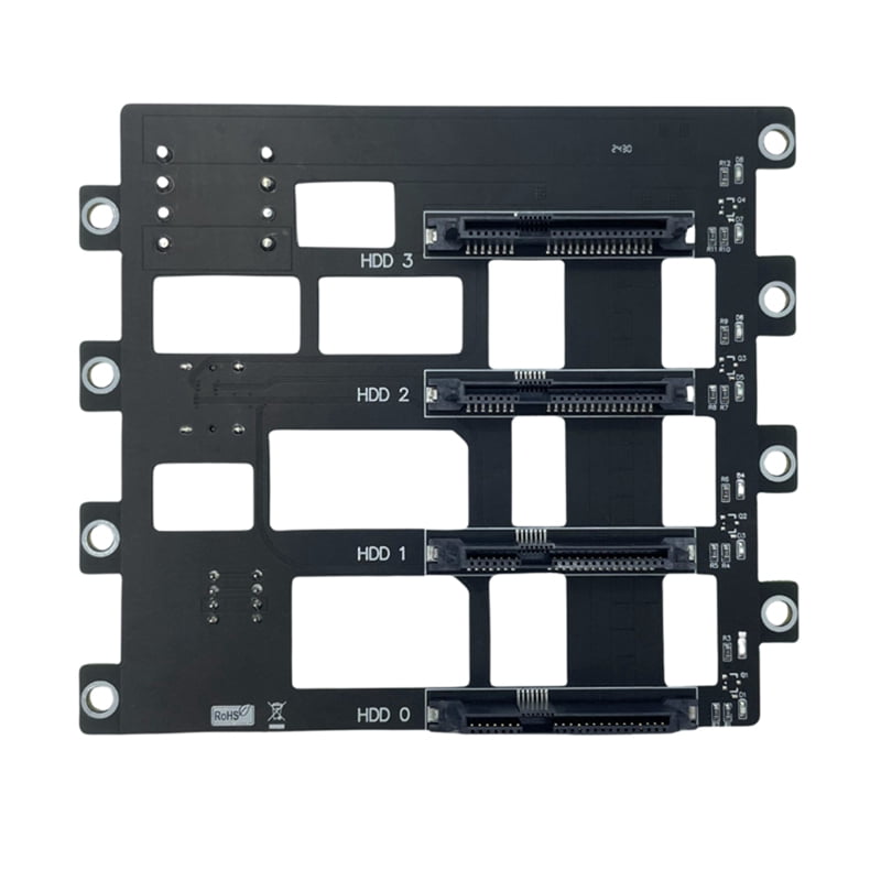 SAS/ Hard Disk Backplane for Nas Storage Server 6Gbps SFF8643 to 4-Bay HDD SSD Adapter Large 4D Power Supply