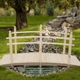 thumbnail image 3 of OverPatio 7.5' Wooden Bridge Arch Walkway Natural Color Anticorrosive, 3 of 7