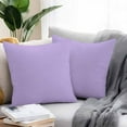 thumbnail image 2 of Minimalist Solid Color Outdoor Pillow Covers Pack of 2 Pure Lavender Purple Simple Waterproof Throw Pillow Covers Decorative Cushion Cases for Patio Garden Tent Balcony Couch 20x20 inch, 2 of 8