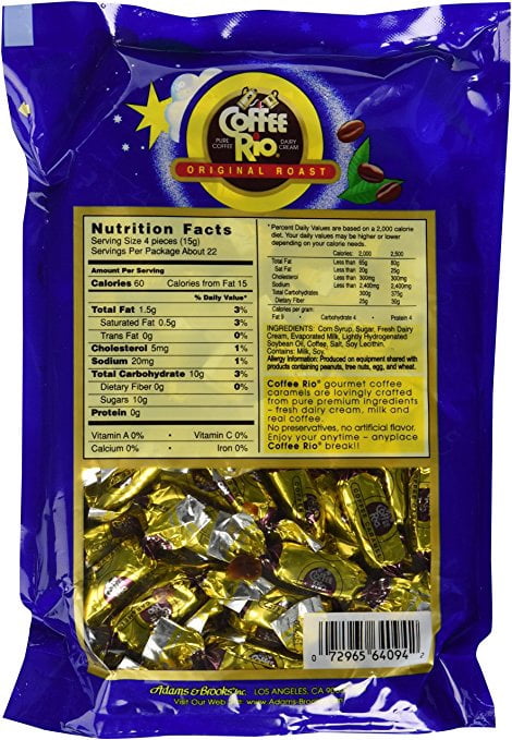 Coffee Rio Original Roast Premium Coffee Candy By Adams Brooks 12 Oz Walmart Com