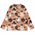 thumbnail image 4 of longantii Halloween Sweaters for Women Cute Pumpkin Cardigan Long Sleeve Casual Vintage Ghost Witch Print Cardigan Fall 2026 Outfits for Funny Party Pink 5XL, 4 of 7