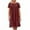 Wine H, variant on Bovxnpu Womens Summer Dress, Women's Plus Size Casual T Shirt Dress, Women's Cotton And Linen Dress Long Sleeveless Solid Color Dress With Pocket Skirt S