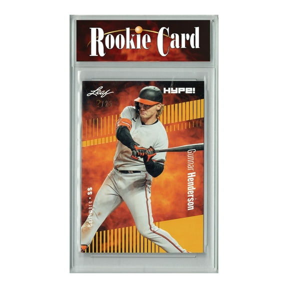 Certified Mint  Gunnar Henderson 2023 Leaf HYPE! #121 Gold SP, Just 25 Made Rookie Card Orioles