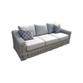 thumbnail image 4 of Hawaii Three-Tone Wicker Gray/Off White/Beige Sofa in Silver Gray Cushion, 4 of 5