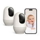 thumbnail image 1 of Nooie Baby Monitor con cámara, paquete de 2, cámara WiFi para monitor de bebé, 360 grados 1080P, cámara inteligente para bebé con seguimiento de movimiento, visión nocturna, audio bidireccional y dete, 1 of 5
